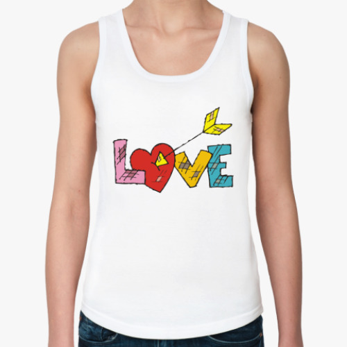Женская майка с принтом Love