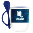 Кружка с ложкой Знак зодиака. Скорпион