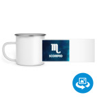 Кружка металлическая белая (круговая запечатка)