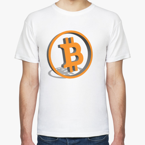 Футболка с принтом BTC   Биткоин   Bitcoin