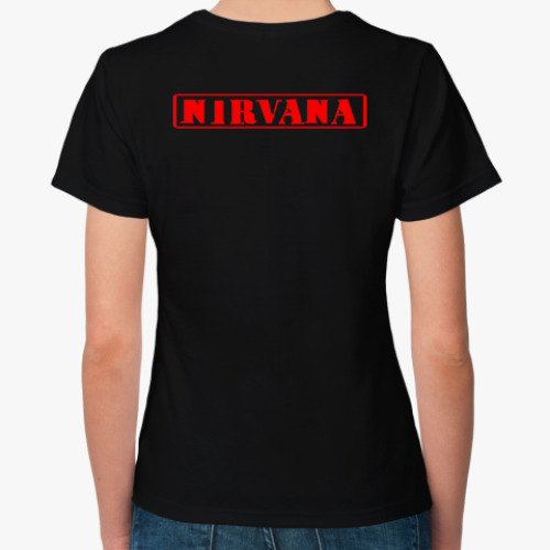 Женская футболка с принтом Nirvana (cobain)