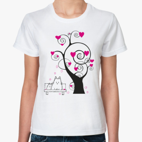 Классическая футболка Любовь и котики