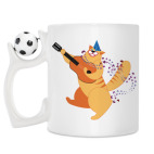 Кружка с футбольным мячиком