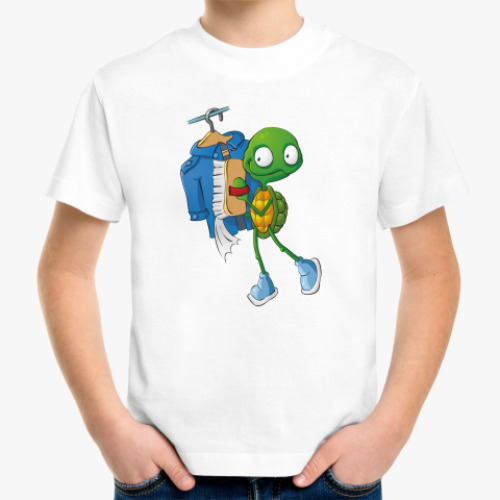 Детская футболка Чистюля Черепашонок с щеткой