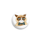 Значок 25 мм Угрюмый кот