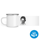 Кружка металлическая белая (круговая запечатка)