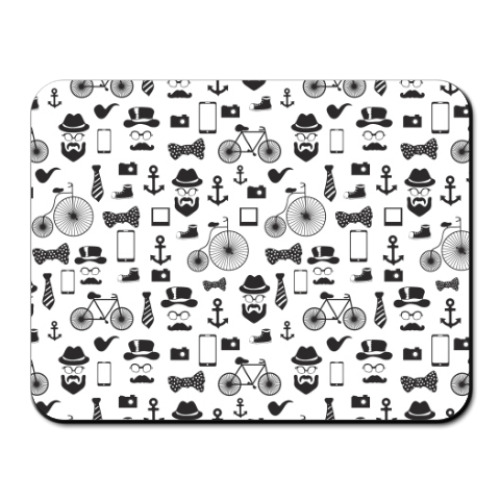 Коврик для мыши с принтом Хипстер сет