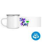 Кружка металлическая белая (круговая запечатка)