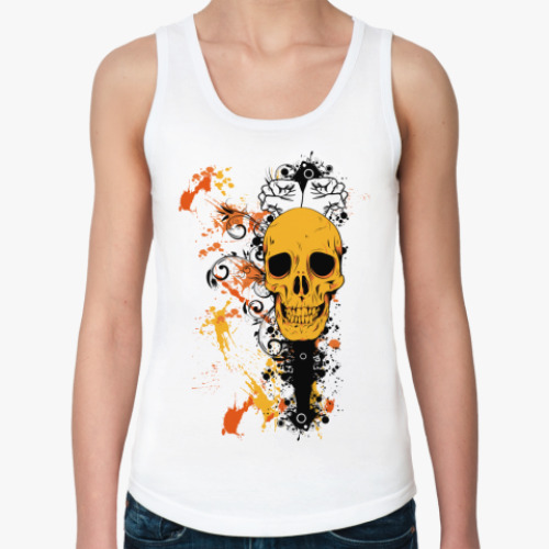 Женская майка с принтом  Череп