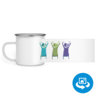 Кружка металлическая белая (круговая запечатка)