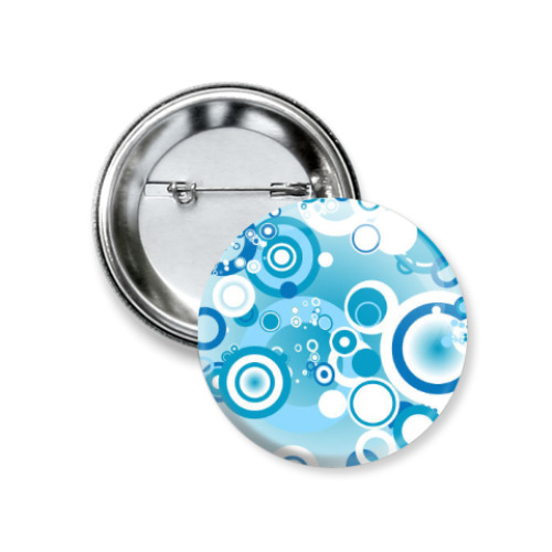 Значок 37мм с принтом Пузырьки