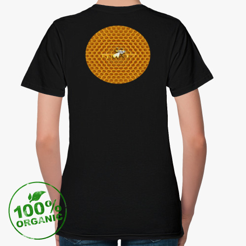 Женская футболка из органик-хлопка с принтом Трудовая пчела