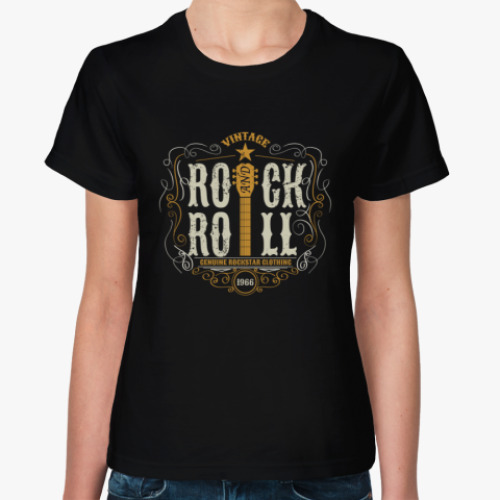 Женская футболка ROCK and ROLL