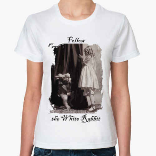 Классическая футболка с принтом Alice