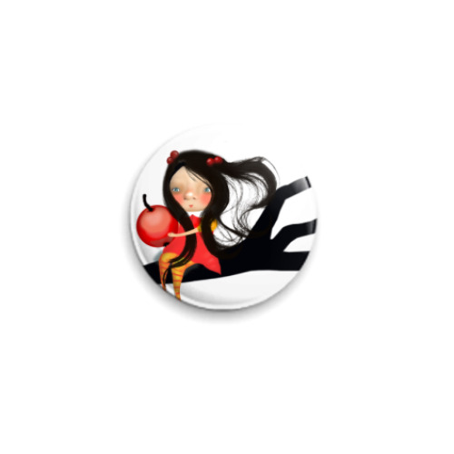 Значок 25мм с принтом 'Рябинка'