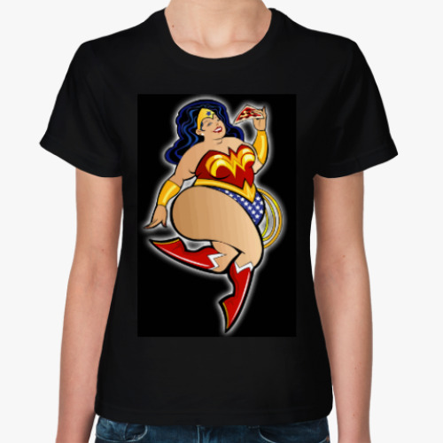 Женская футболка с принтом Толстушка