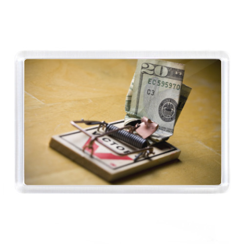 Магнит с принтом Мышеловка 20 баксов