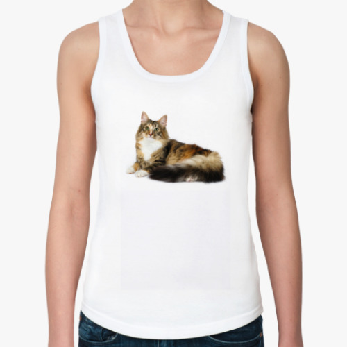 Женская майка с принтом Кот