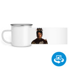 Кружка металлическая белая (круговая запечатка)