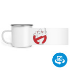 Кружка металлическая белая (круговая запечатка)