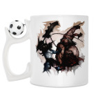 Кружка с футбольным мячиком