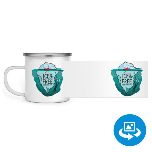 Эмалированная кружка (круговая запечатка) с принтом Ice&Free