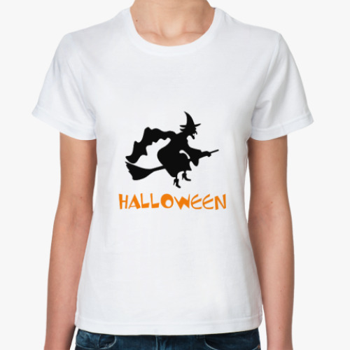 Классическая футболка Halloween WITCH