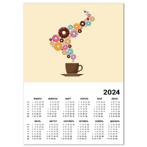 Календарь Кофе с пончиками