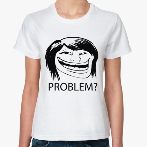 Классическая футболка Troll Girl Face