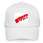 Кепка / бейсболка, белая (печать)  WTF?