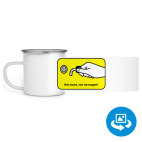 Кружка металлическая белая (круговая запечатка)