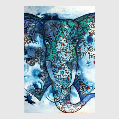 Постер Индиго слон
