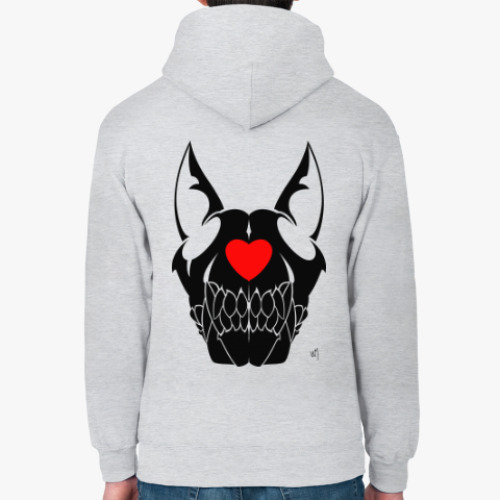 Толстовка худи с принтом Dog skull