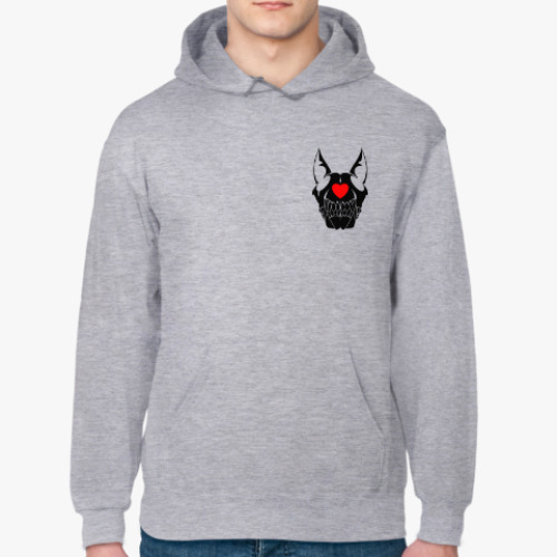 Толстовка худи с принтом Dog skull