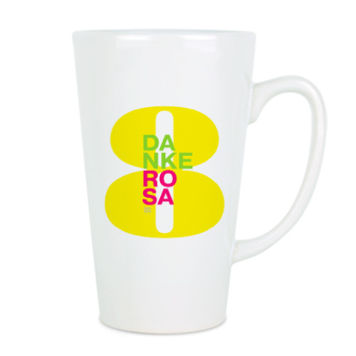 Чашка Латте с принтом  8 марта Danke rosa 2