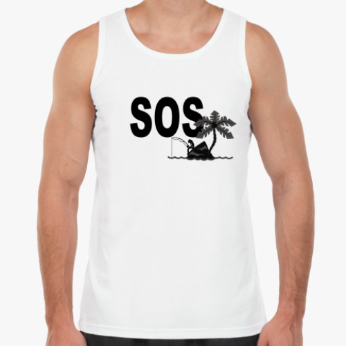 Майка с принтом SOS