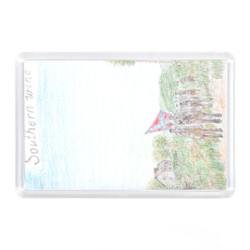 Магнит с принтом 'Южный ветер', кавалерия Конфедерации