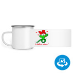 Кружка металлическая белая (круговая запечатка)