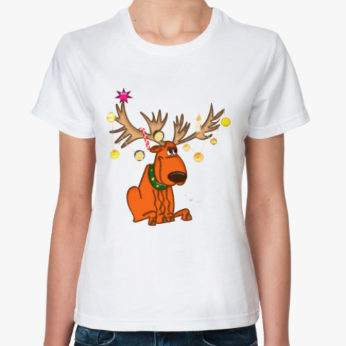 Классическая футболка с принтом   "НГ"