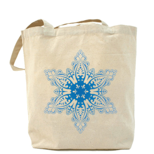 Сумка шоппер с принтом Снежиночка