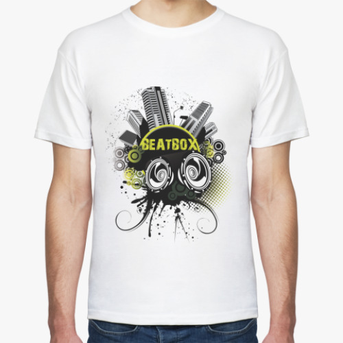 Футболка с принтом  beatbox city