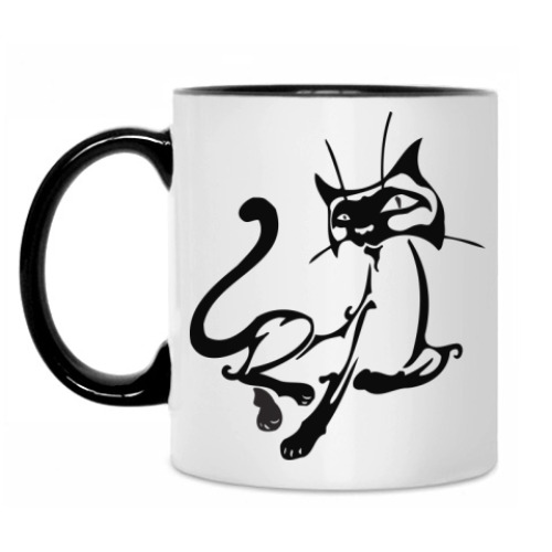 Кружка с принтом Кошка