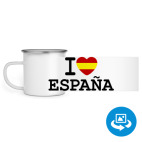 Кружка металлическая белая (круговая запечатка)