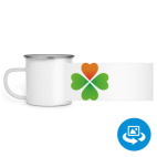 Кружка металлическая белая (круговая запечатка)