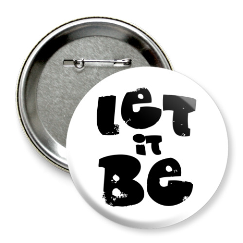 Значок 75мм с принтом  The Beatles Let It Be