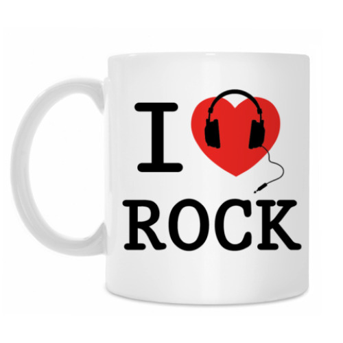 Кружка с принтом I Love Rock
