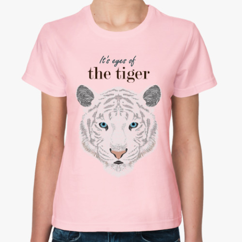 Женская футболка Глаза белого тигра
