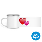 Кружка металлическая белая (круговая запечатка)