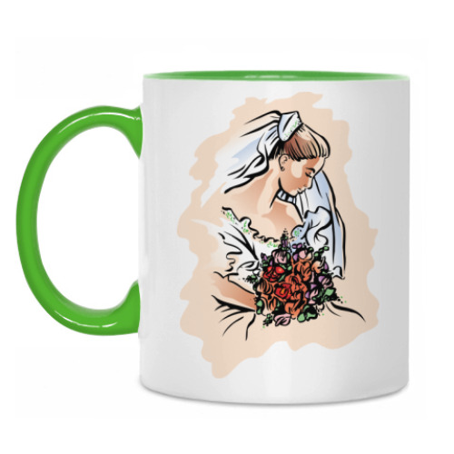 Кружка с принтом Невеста