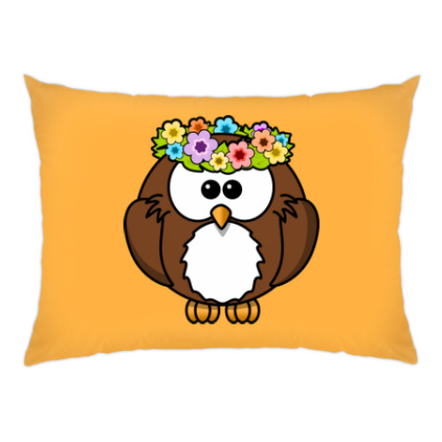 Подушка Сова с цветами